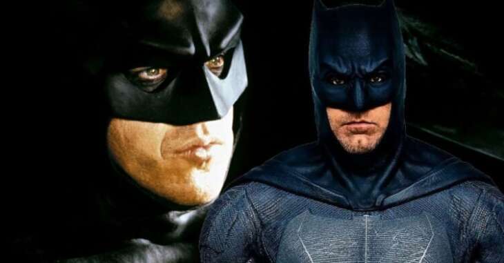 Michael Keaton and Ben Affleck as Batman