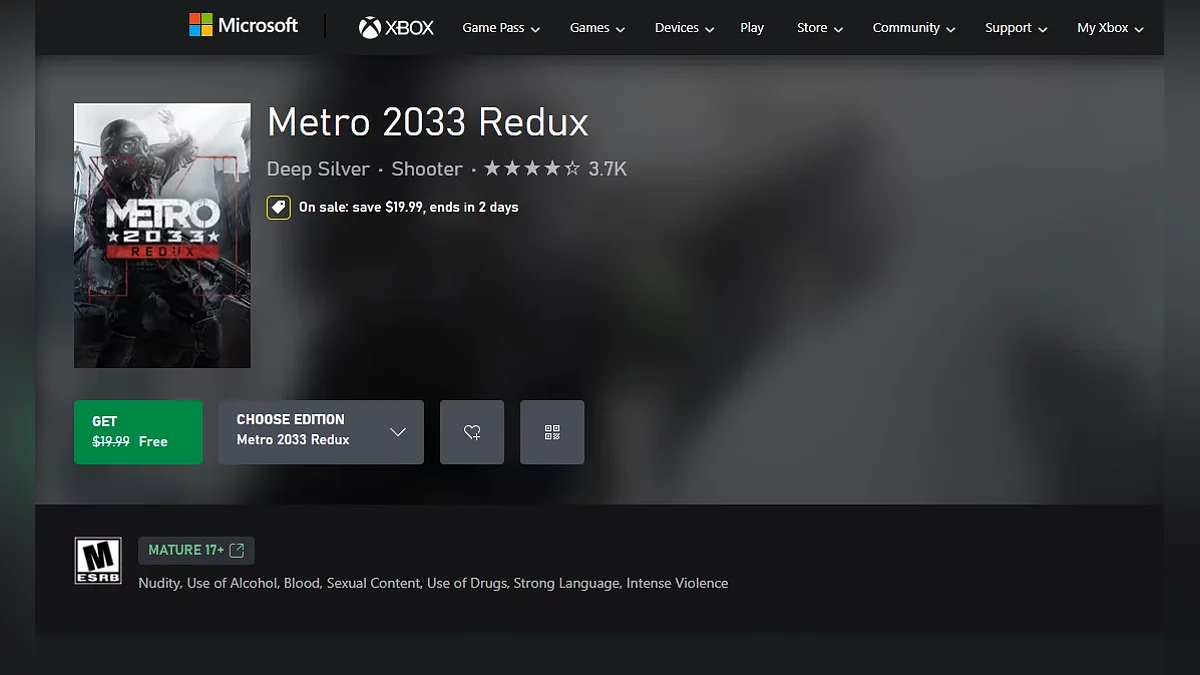 Xbox oferece Metro 2033 Redux de graça por tempo limitado